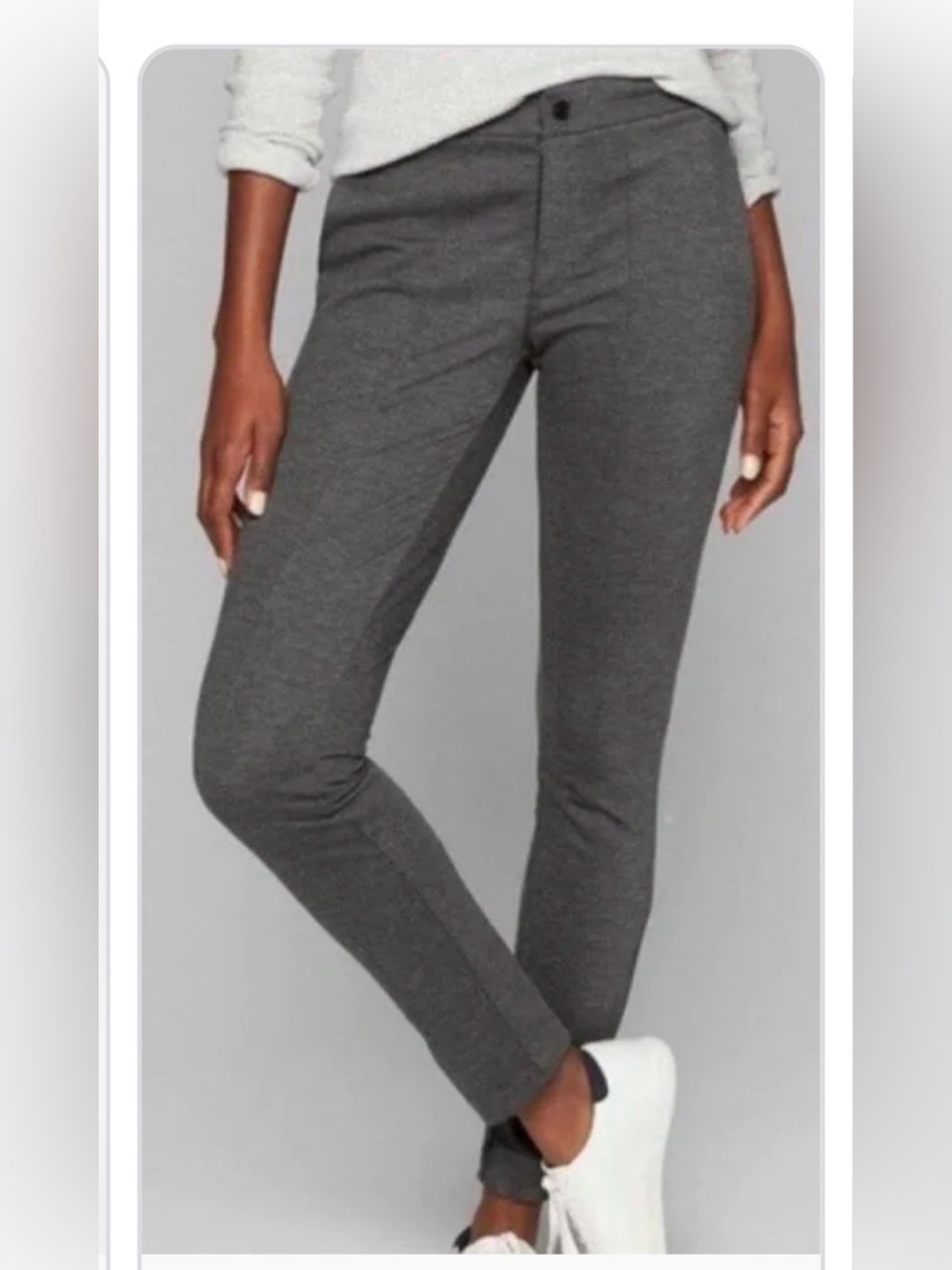 Athleta “Avenue” Ponte Knit Pants Skinny Charcoal Gray women’s size 6